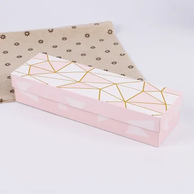 Креативный Фламинго Подарочная коробка Мраморная Бумага Сумка Nougat печенье Tote сумки Свадебные шоколадный торт упаковка бумага украшение для вечеринок