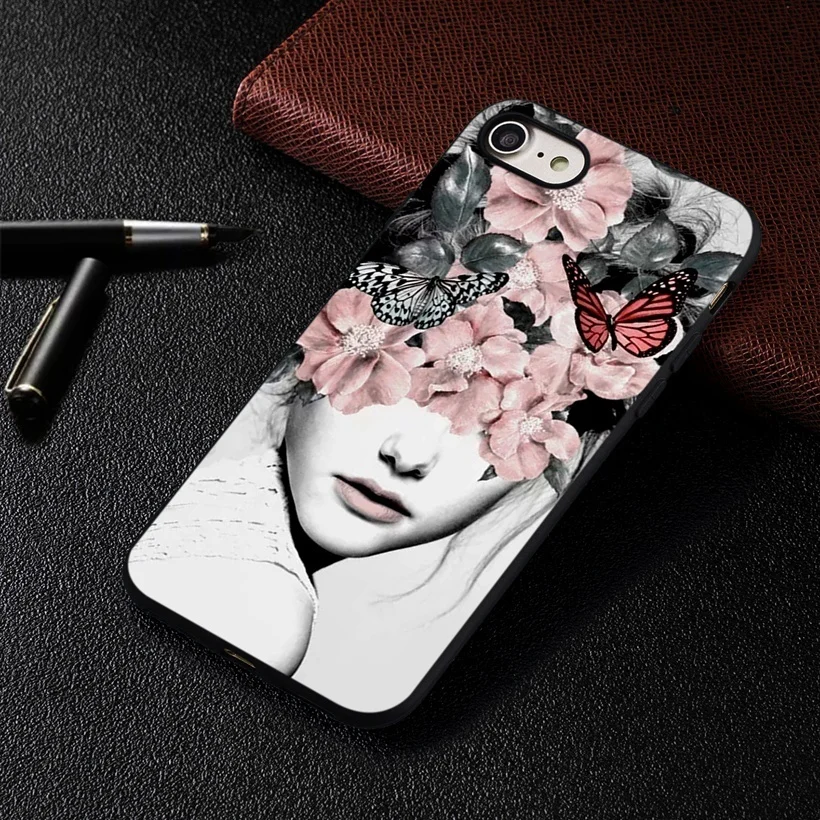 Силиконовый чехол для пары huawei P20 P30 mate 10 20 Lite Pro P Smart Plus Y5 Y6 Y7 чехол для задней панели телефона с цветочным узором для девочек
