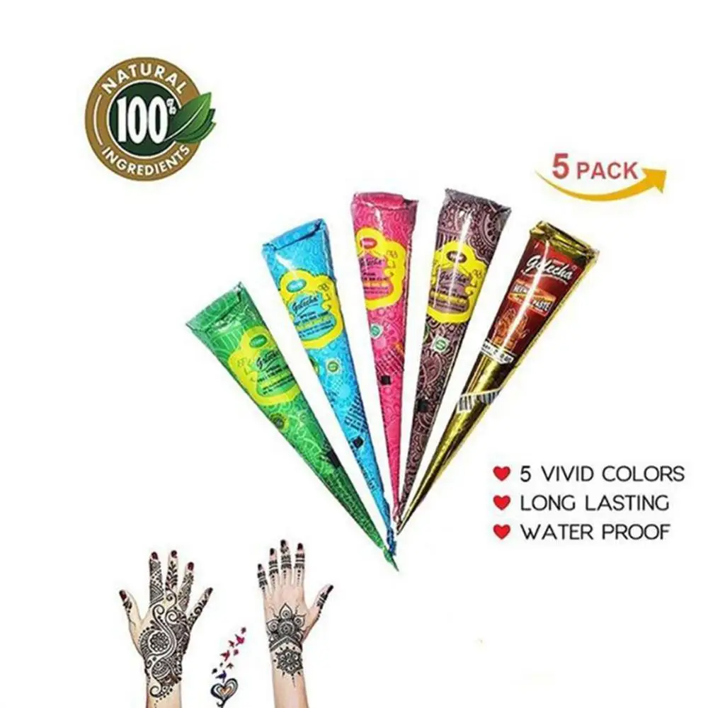 1 шт. IndianBlack татуировка хной вставить Водонепроницаемый временная мазь для