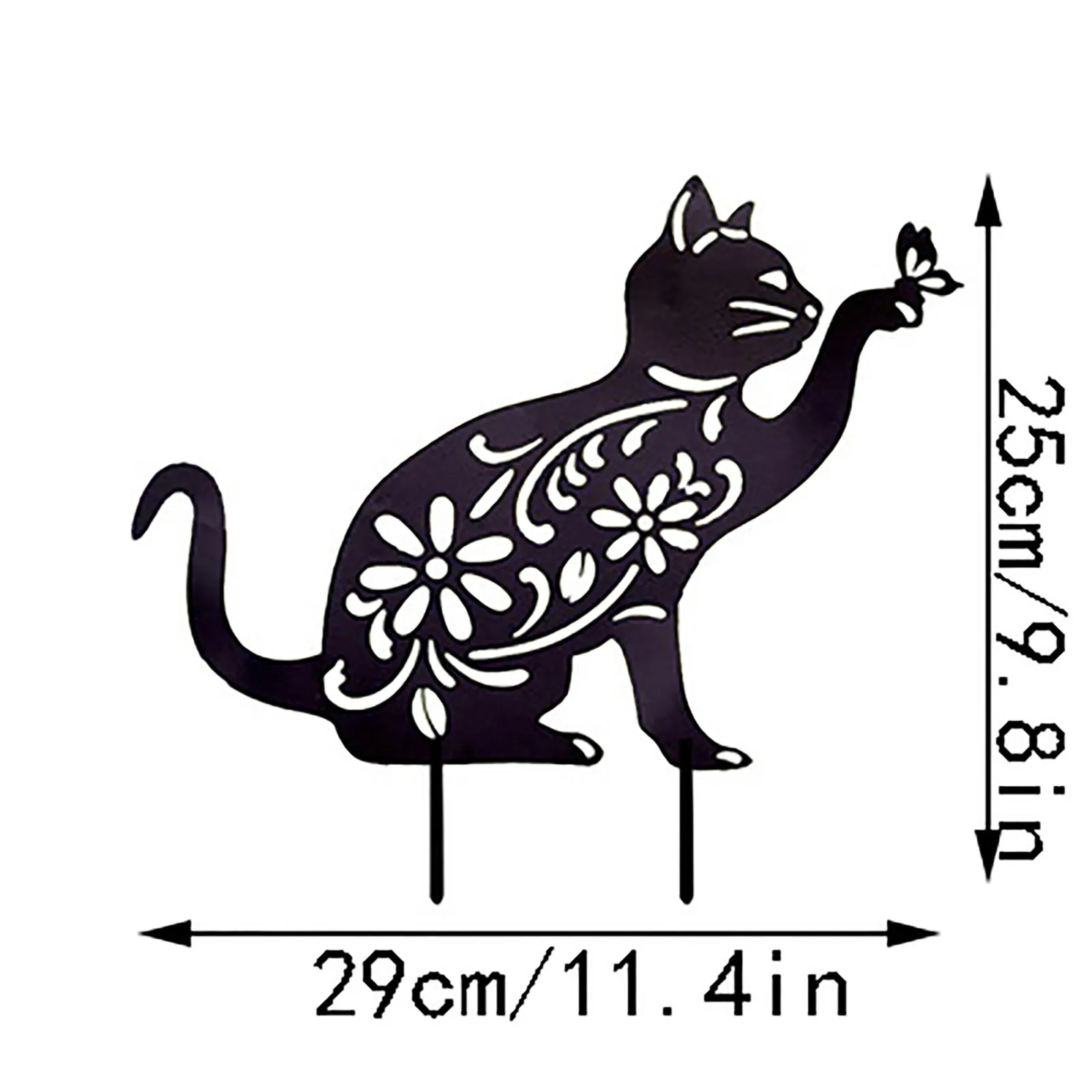 

Yard Art Cat Garden Inserts Acrylic Animal Hollow Inserts Yard Decoration Animal Model Garden Card Garden Decoration Accessorie