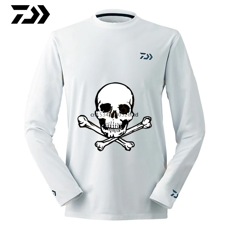 

2021 New Summer Daiwa Men Fishing Shirt Breathable Hygroscopicity Quick Dry Anti-UV Fishing Clothing XS-5XL Riding Jersey