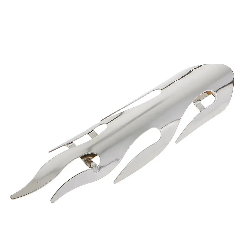 

Fashion Plating Exhaust Tube Heat Shield Cover Heel Guard For Harley Cruise White