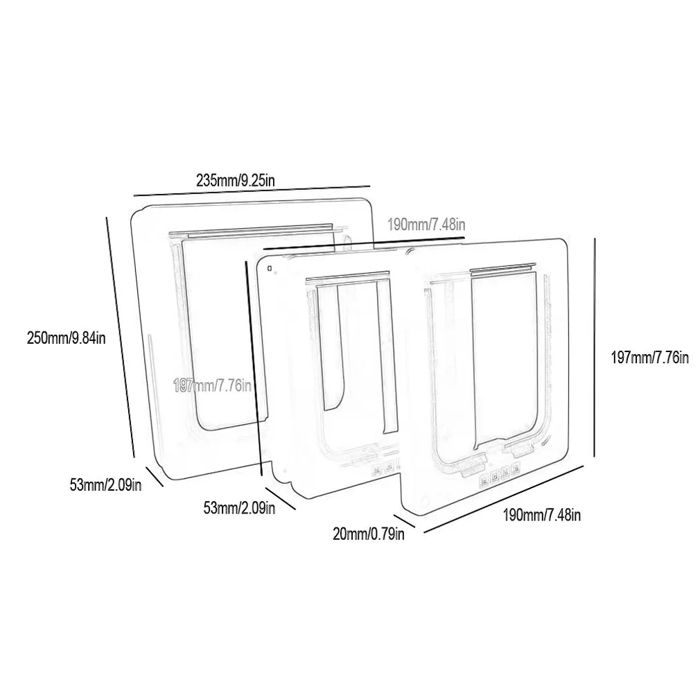 

Intelligent Control Security Cat Dog Door Control Entrance Exit Direction Pet Door Door Cat Hole Dog Door Hole