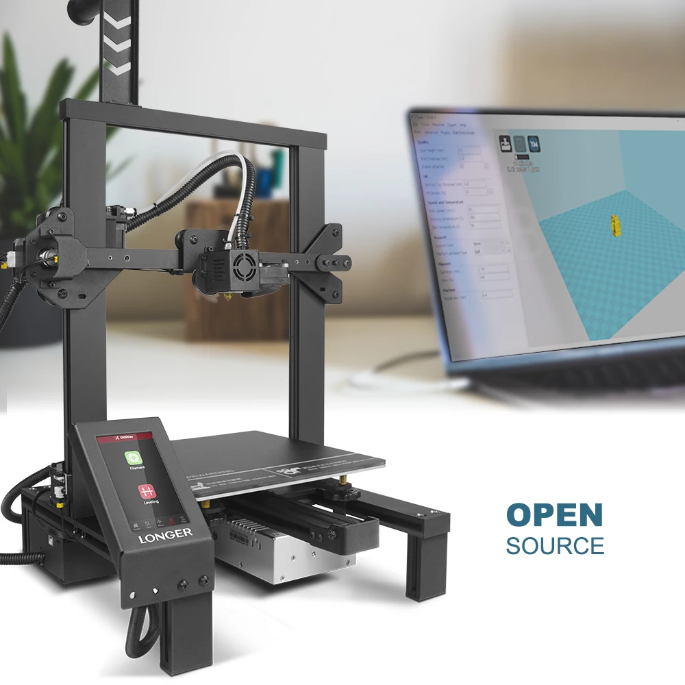 Длинный LK4 Pro 3d принтер с открытым исходным кодом 4," Полноцветный Сенсорный экран полностью металлический Высокоточный Impresora 3D