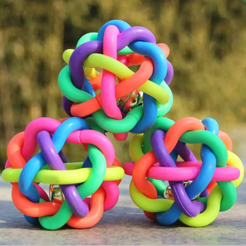 1 шт. 6 см Новая игрушка для собак и кошек красочный резиновый круглый шар с