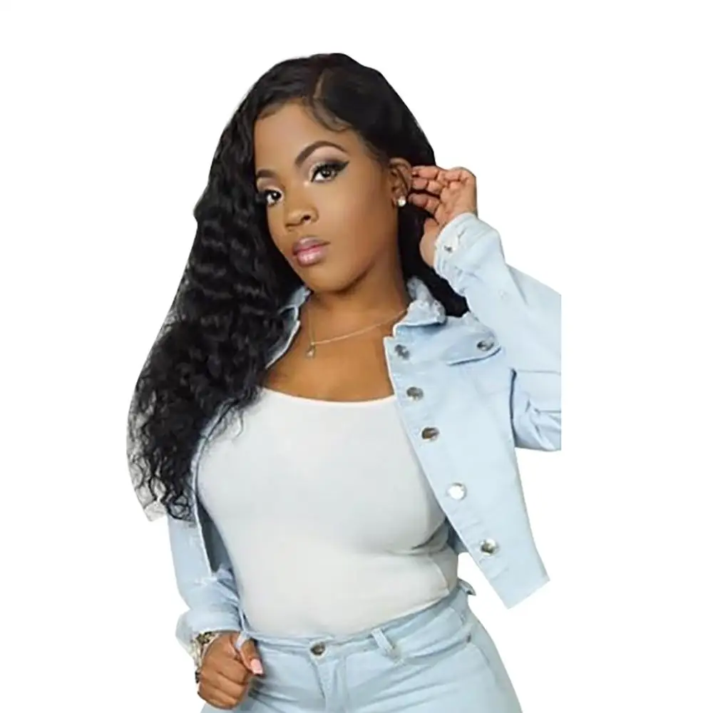 Adogirl винтажная однобортная женская джинсовая куртка с отложным воротником