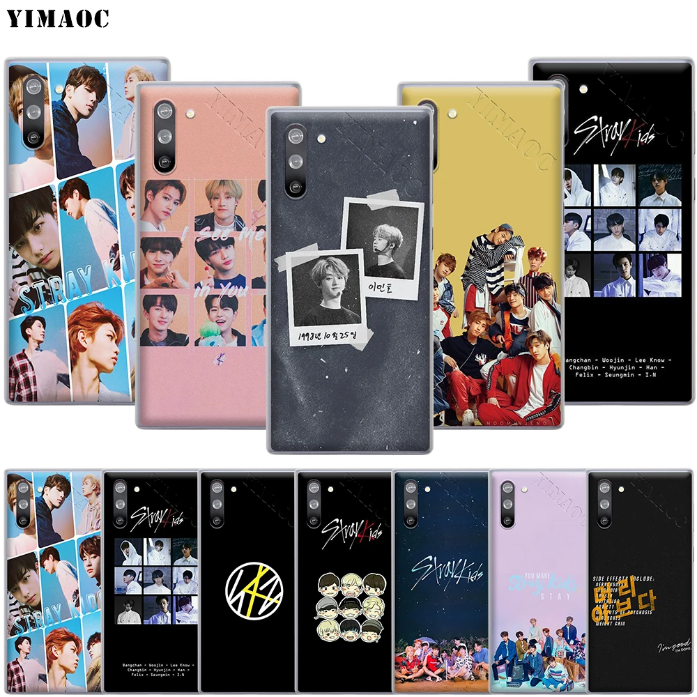 Чехол для телефона YIMAOC Kpop Stray Kids SKZ Samsung Galaxy A5 A6 A7 A8 A9 J3 J5 J7 Note 8 9 10 M10 M20 M30 Plus|Бамперы| |