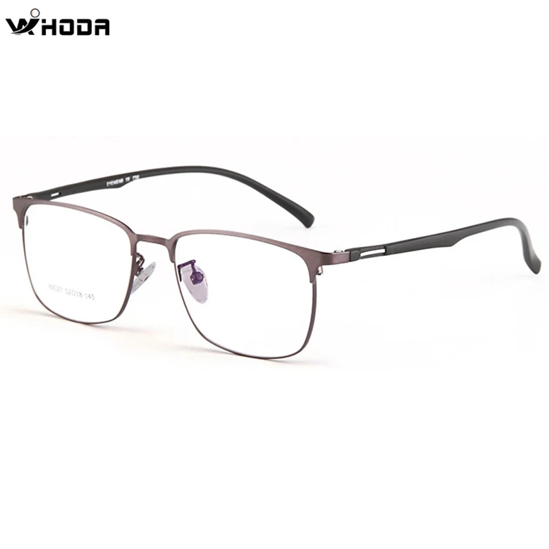 

Male Titanium Alloy Business Glasses Frames, TR90 Temple Semi Frame Men's Hyperopia Presbyopia Optical Glasses Frame F105