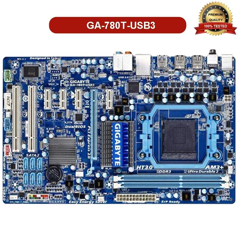 Материнская плата для GIGABYTE GA 780T USB3 компьютера USB3.0 AM3 + DDR3 AMD 780l 760G 990FX 970 б/у