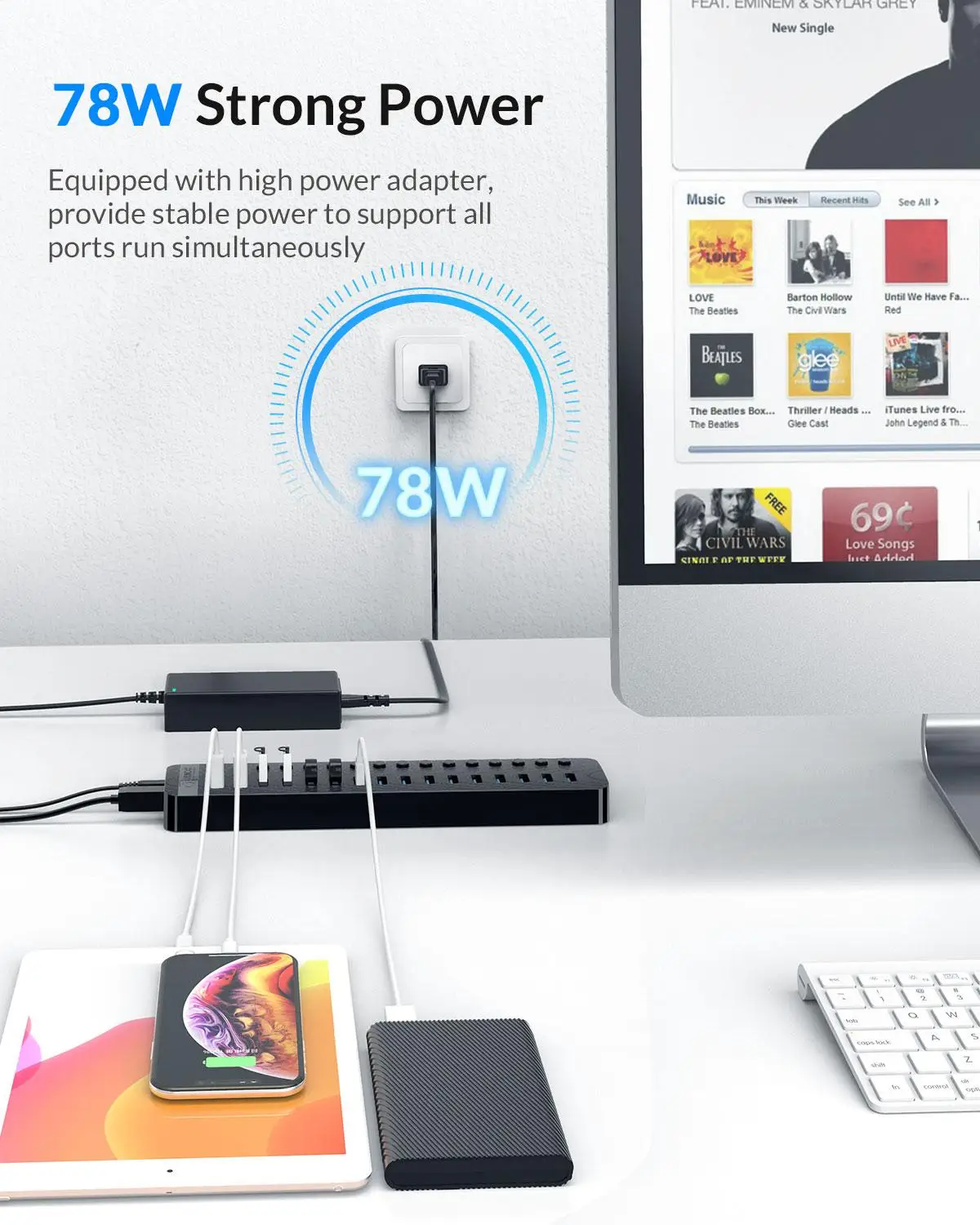 ORICO 16 Порты Мощность ed USB 3 0 концентратор BC1.2 Зарядное устройство разветвитель с