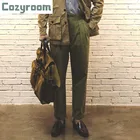 Брюки Cozyroom в винтажном стиле, Британские брюки Gurkha, плиссированные мужские брюки в стиле смарт-кэжуал