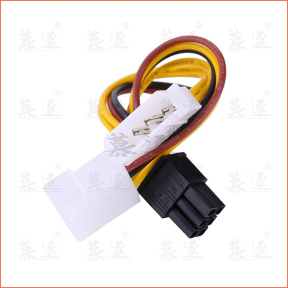 1 шт. 6 дюймов 2 x Кабель преобразователя питания Molex 4 pin to 6-Pin PCI Express Видеокарта Pci-e ATX