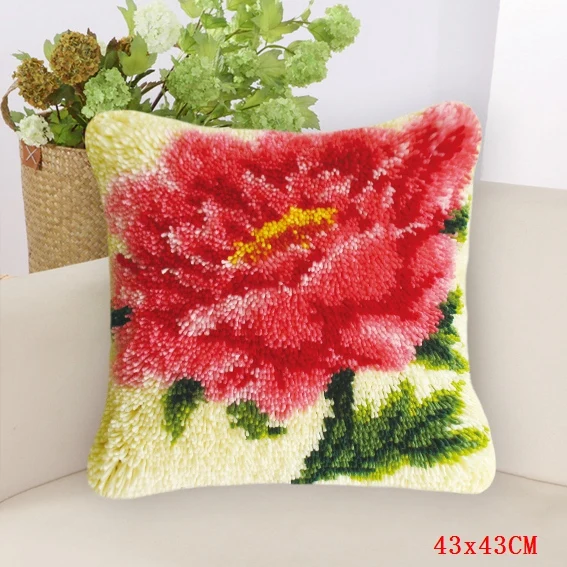 Smyrna Foamiran For Needlework Large Flowers Latch Hook Rug Carpet Embroidery Pillow Cushion Button Package Kits Do It Yourself | Дом и сад