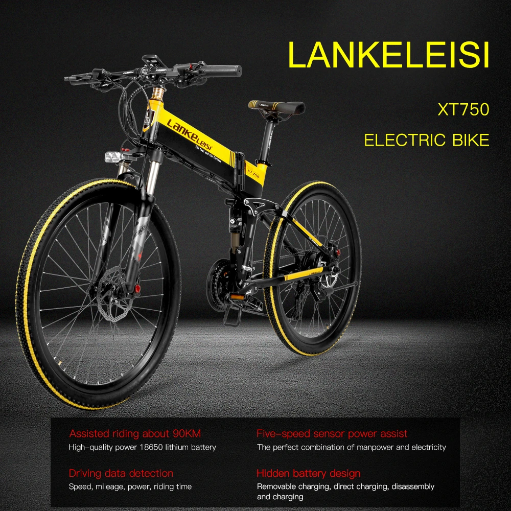Электровелосипед LANKELEISI XT750 1000 Вт 26 дюймов 35 км/ч 70 - 90 км | Спорт и развлечения