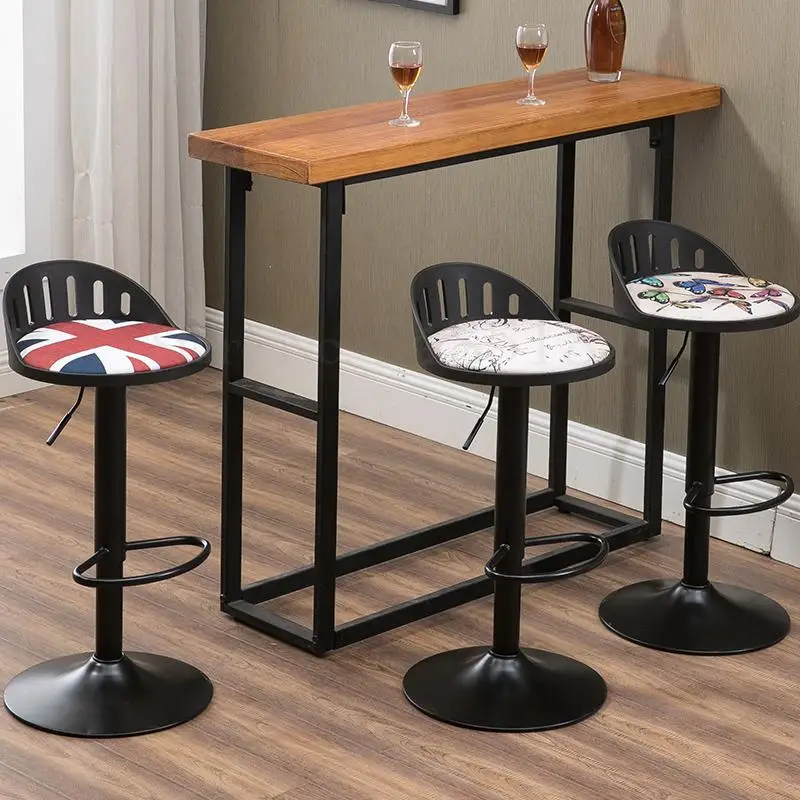 Американский Ретро Барный стул высокий барный Вертлюг Европейский задний