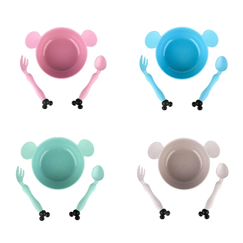 3 шт./компл. детская посуда для еды с героями мультфильмов тарелка ужина кормления