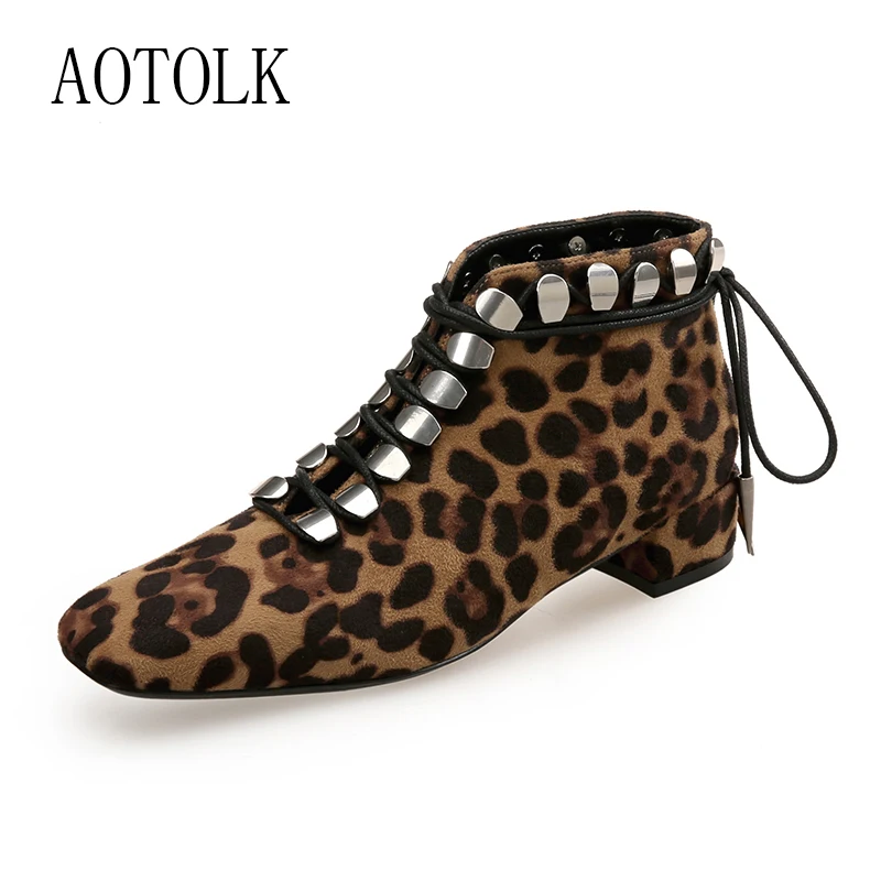 Женские ботинки Зимняя повседневная обувь Брендовые ботильоны на высоком