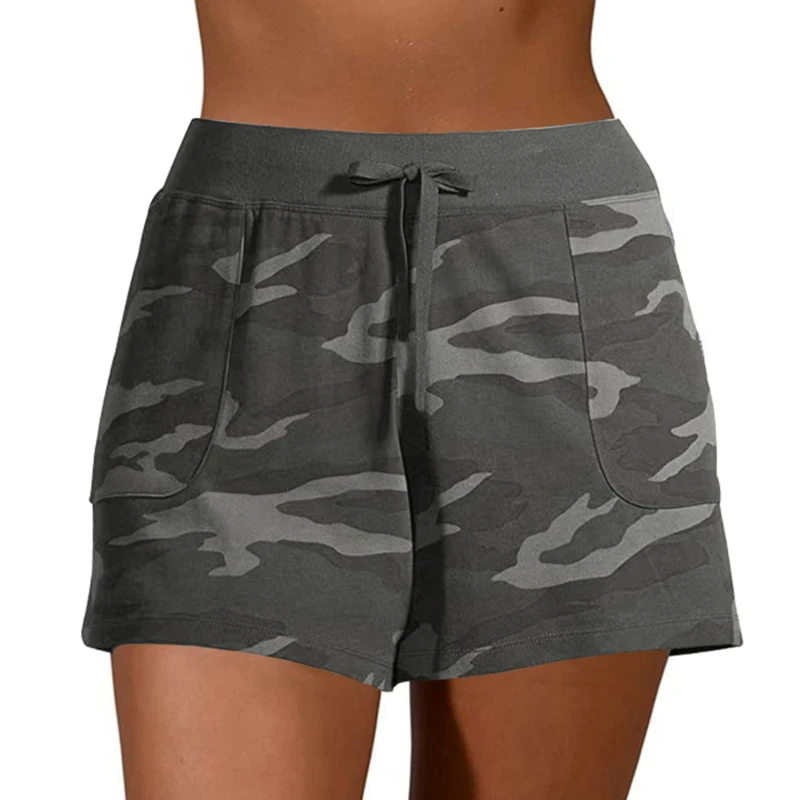

2021 Women Sport Yoga Shorts Women Cool Shorts Women Sport Short Fitness Camouflage Elastic Running Outdoor Yoga Shorts