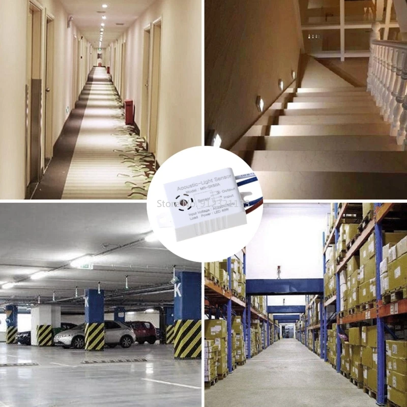 

AC180-265V Lamp Detector Sound Voice Sensor Module Intelligent Auto on Off Light Smart Switch for Corridor Bath Warehouse Stair