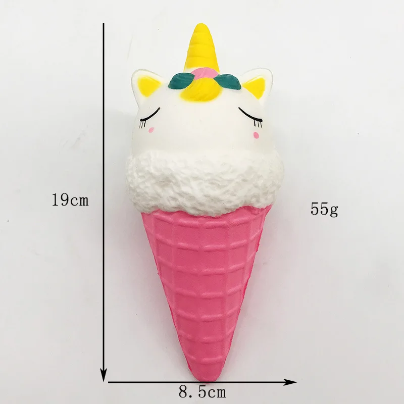 

Kawaii Colorful Ice Cream Slow Rising Gags Practical Jokes Toy Squishy Food Slow Rising Scented Relieve Stress Toys For Children
