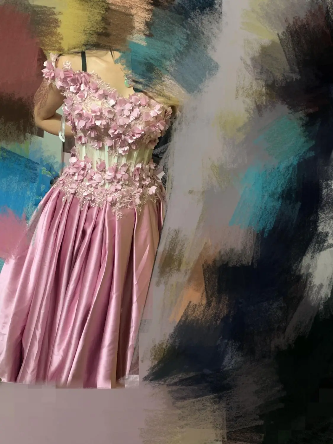 Розовые вечерние платья бальное платье атласные Роскошные официальные с