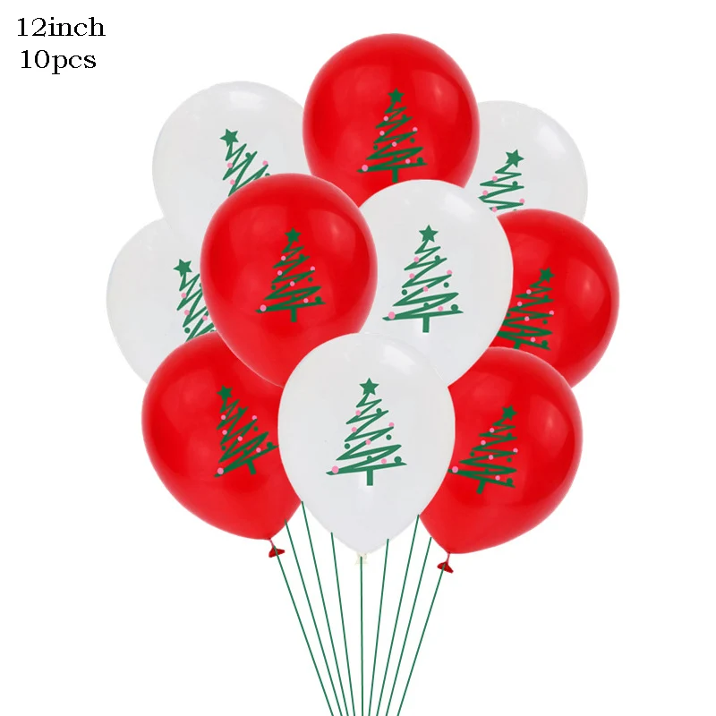 

Twins Merry Christmas Latex Balloons Christmas Tree Printed Colorful Balloons For New Year Party Decoration 2020 Xmas Supply
