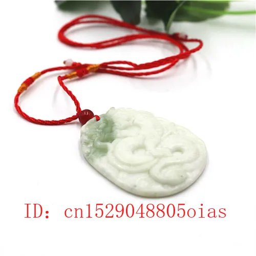 Натуральный китайский белый Нефритовый дракон кулон ожерелье Модные аксессуары