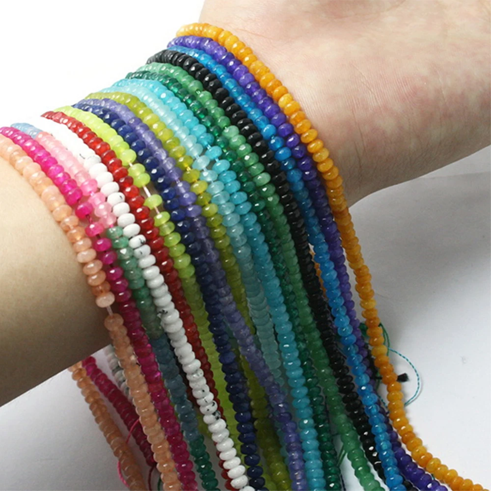 Бусины с гранями 3x4 мм для браслетов ювелирных изделий сделай сам нить из нитей 15