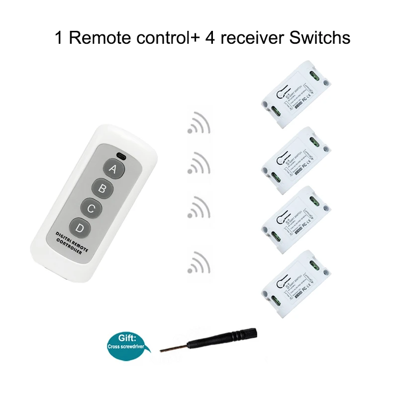 Универсальный выключатель с дистанционным управлением Rf433 светильник ключатель