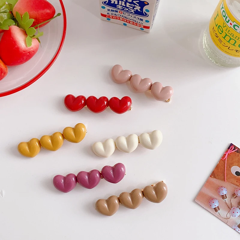

Candy Color Heart Hair Clips For Cute Girls Barrettes Safety Hairpins Headwear Kids Hair Accessories Korean Fashion Hairpin 1Pcs