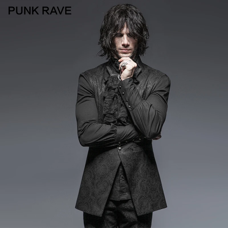 Жилет мужской с V-образным вырезом роскошный черный приталенный жилет без