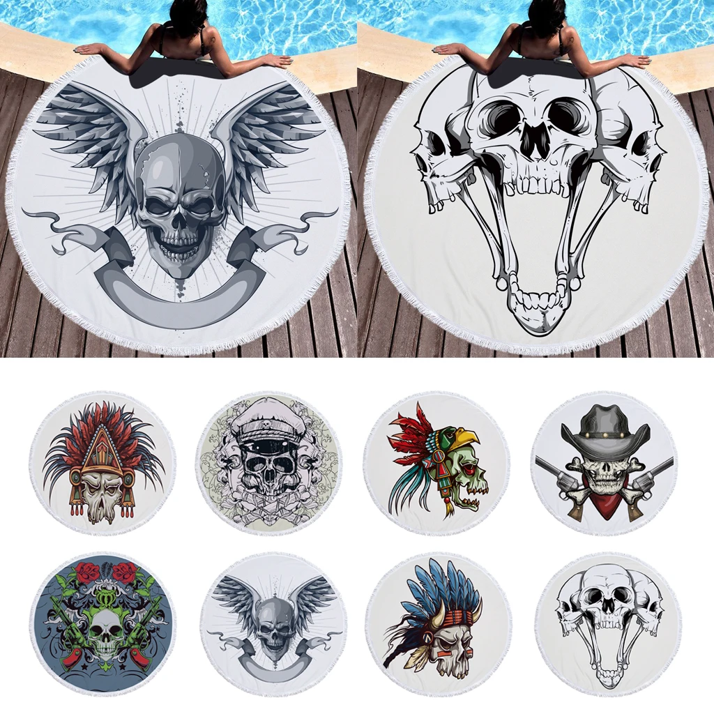 Толстое круглое пляжное полотенце для отдыха у бассейна йоги детский игровой