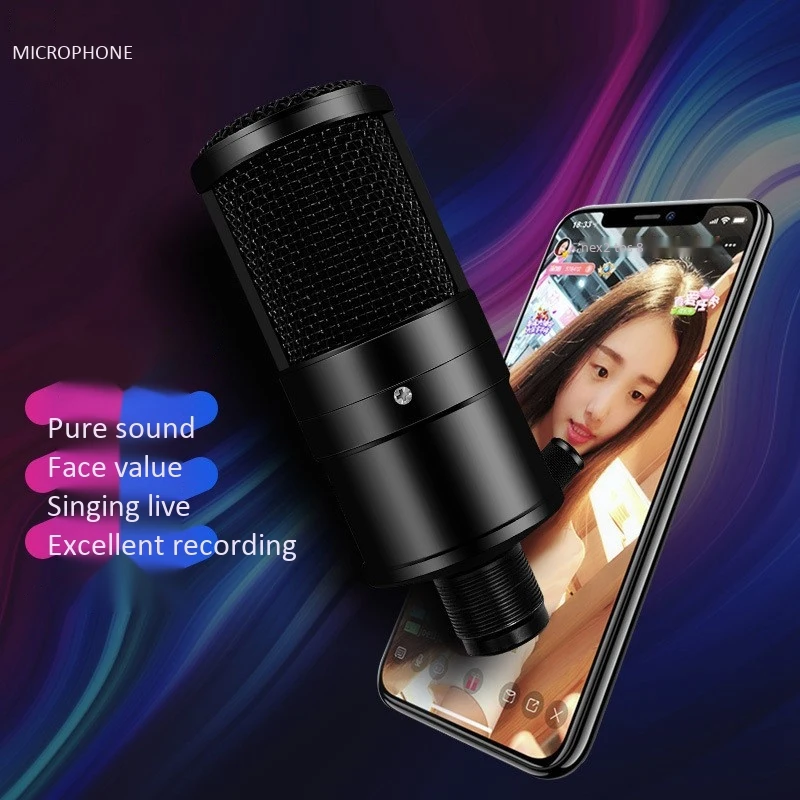 

B2035 Condenser Microphone Equipment Set Live Microphone Computer Network K Song Mobile Phone Sound Card Shockproof Frame Access