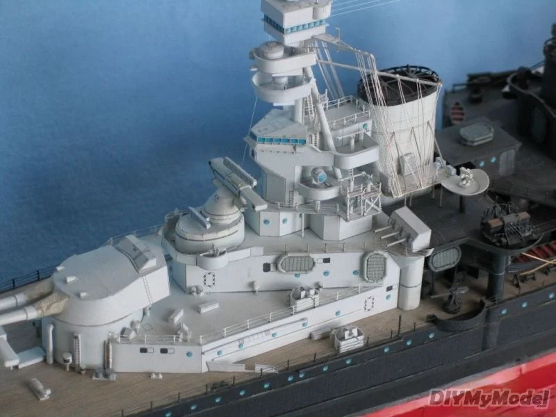 DIYMyModeI-battleship brit&aacute;nico Repulse Bay, manualidades artesanales, Kit de modelo de papel, rompecabezas de juguete, regalo, utillaje de pel&iacute;cula-2