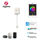 Tuya Smart Led светильник ленты контроллер Zigbee 3,0 DC5-24V RGB светильник ленты контроллер с регулируемой яркостью Pin Порты и разъёмы работать с Alexa-умному
