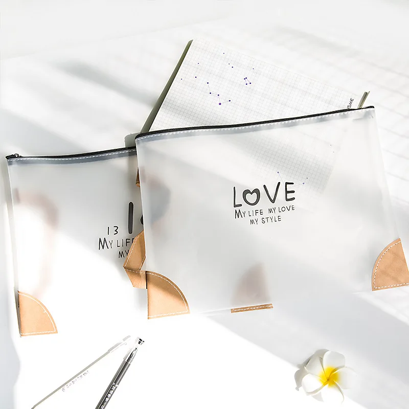 Прозрачный Простой стиль A4 Водонепроницаемая папка для документов сумка