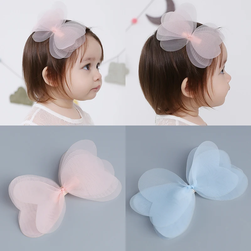 

1 PCS New Korean Angela Cute Baby Girls Hairpins Cartoon Net Yarn Bowknot Clip Hair Clips Kids Children Accessories