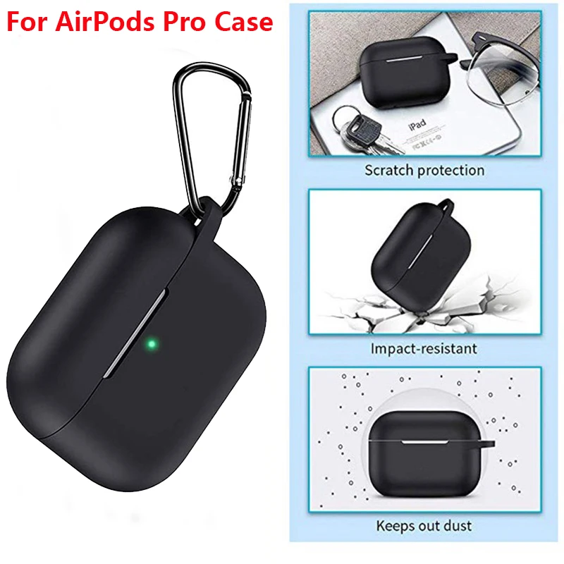 Футляр для наушников для AirPods Pro, силиконовый, тонкий, ударопрочный, устойчивый к царапинам, Bluetooth, защитный чехол для наушников AirPods Pro