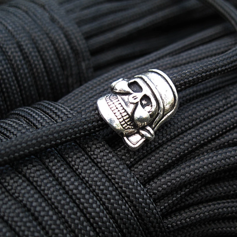 Металлические Бусины Paracord Подвески Череп для Paracord Браслет Аксессуары Выживания DIY Подвеска Пряжка Украсить Нож Lanyar