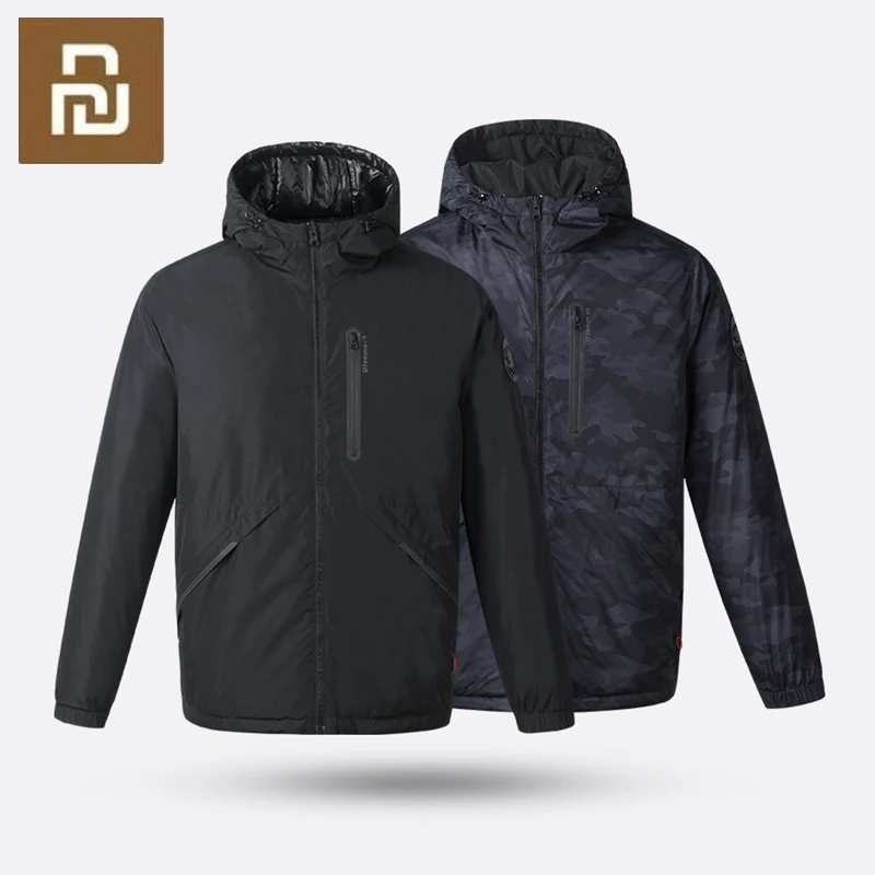 ULEEMARK Smart Fever Двусторонняя одежда 3 0 мужская куртка с гусиным пухом