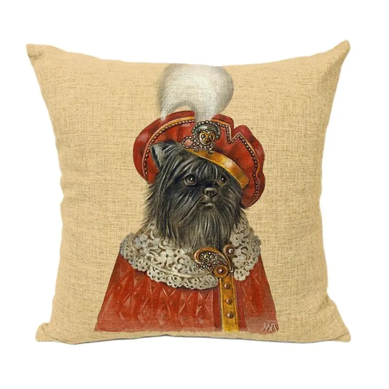 Забавные Чехлы для подушек кошачий Пудель Shih Tzu Dog британская шляпка Мопс