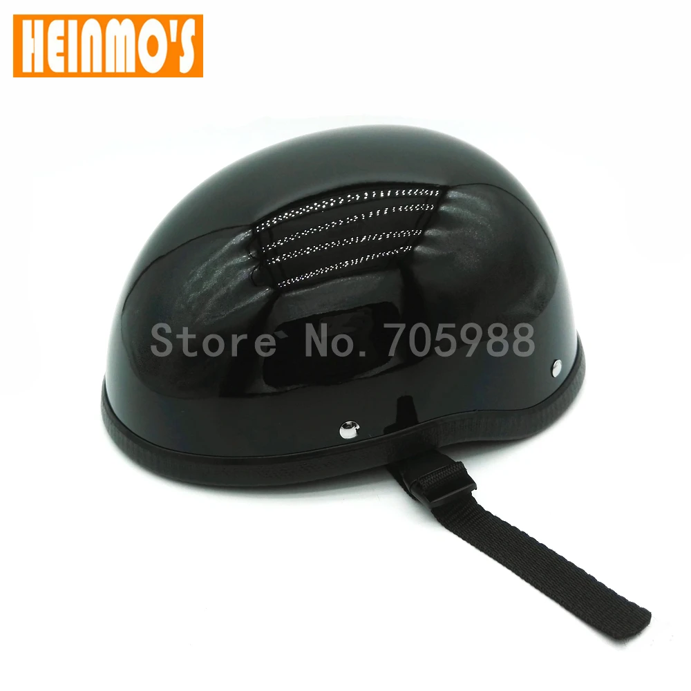 Мотоциклетный шлем унисекс гоночный в стиле ретро матовый черный для езды по