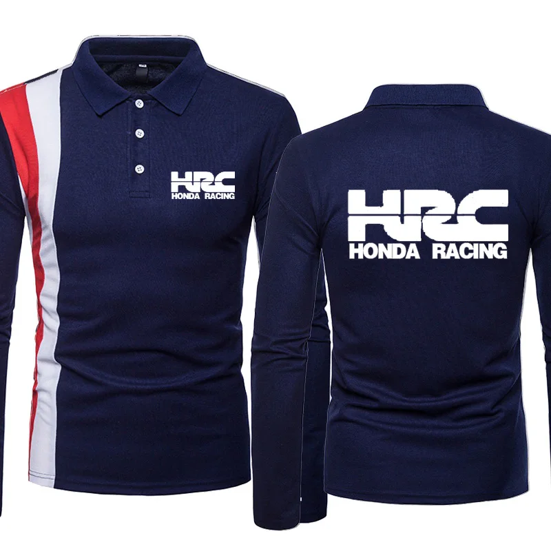 

Casual Men's hooded HRC race motorcycle Car Logo printing high quality Spring Autumn Splicing Cotton Men's Sweatshirt