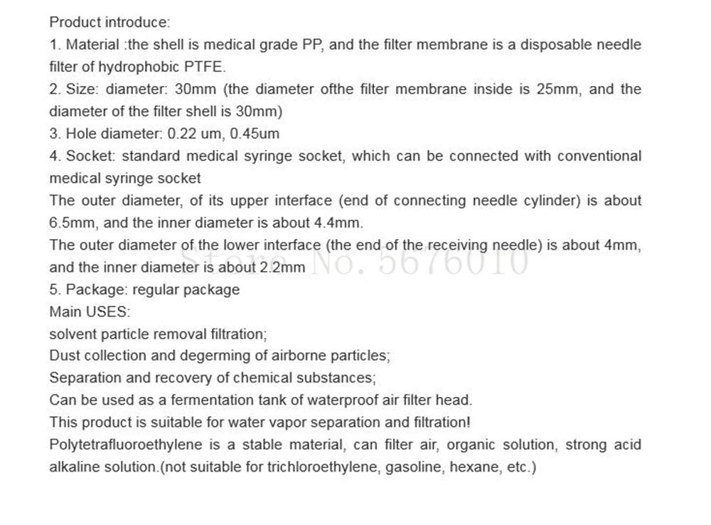 10 шт./лот 30 мм 0 2/мкм одноразовый воздушный фильтр с гидрофобной мембраной PTFE