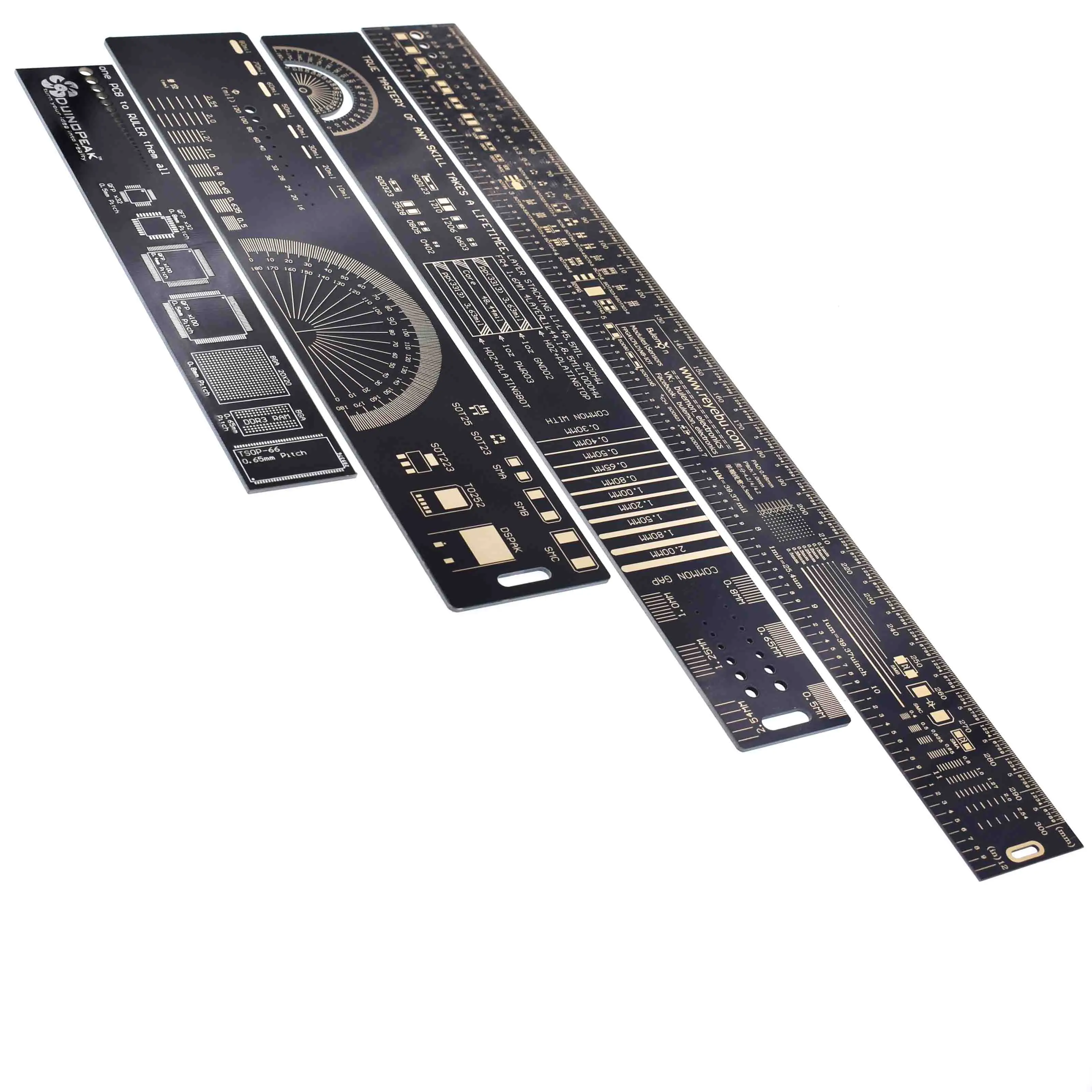 15 см 20 см 25 см 30 см Многофункциональный PCB линейка, измерительный инструмент резистор микросхема конденсатора IC диод поверхностного монтажа транзистор посылка 180 градусов