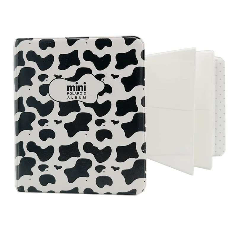 

64/72 Pockets Photo Album Instax Mini Cow Pattern Photos Albums Postage Stamp Collection Book Home Decoration Memory DIY Book