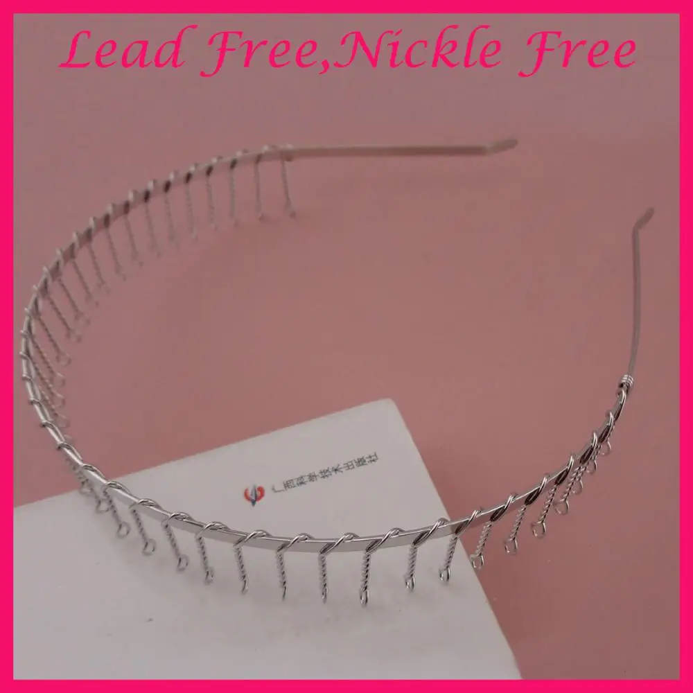 Металлическая расческа для волос с серебристым покрытием 10 шт. ободки зубцами