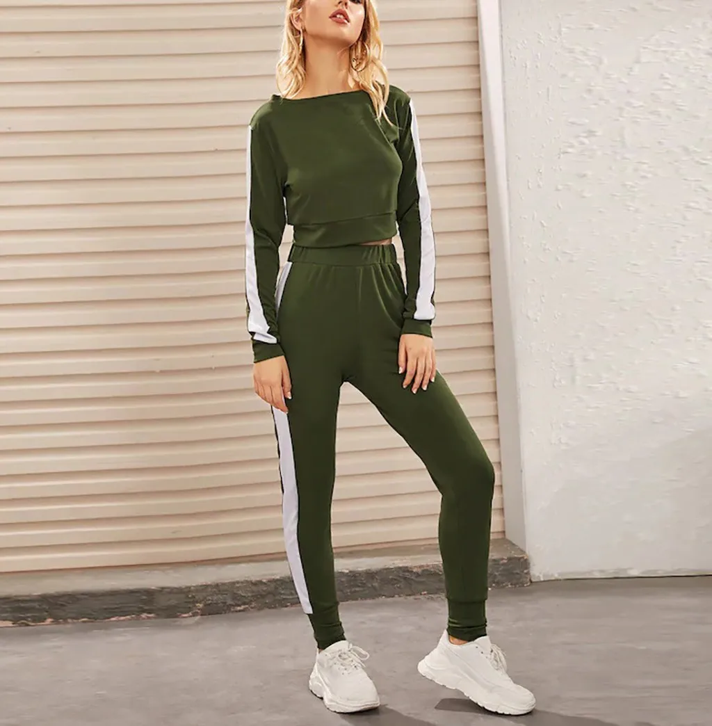 Женский спортивный костюм осенне зимний модный со свитшотом и брюками