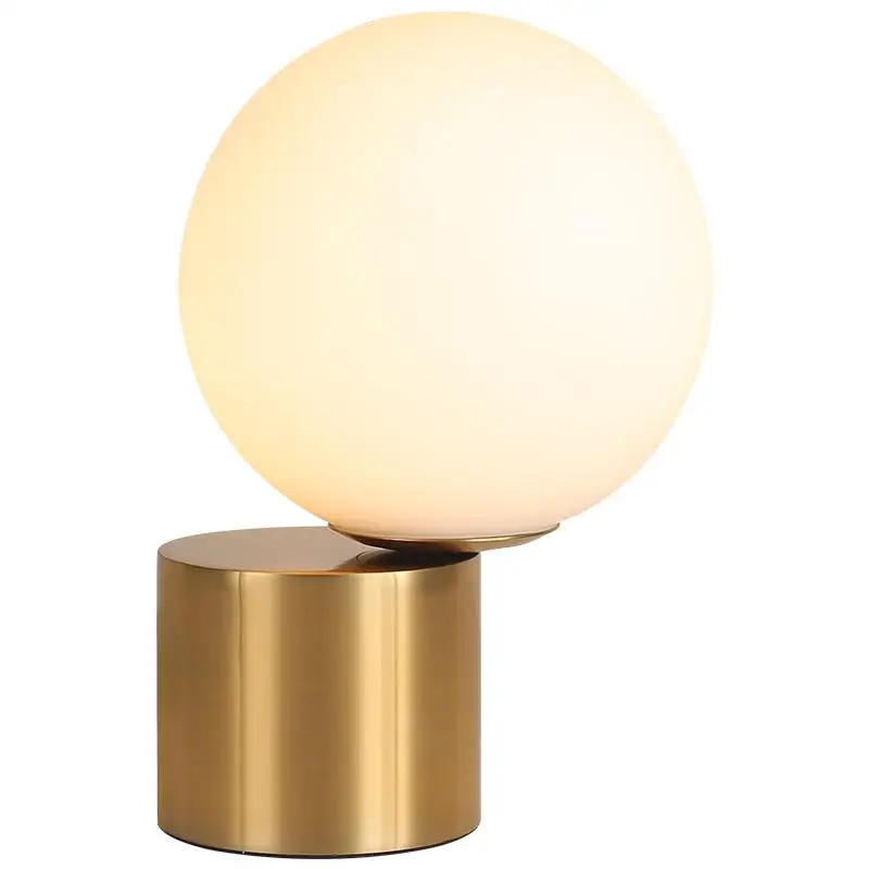 

Modern Nordic Retro copper Glass Table Lamp European Eye Bedside table lamps LED Round Table Light For Living Room Bedroom