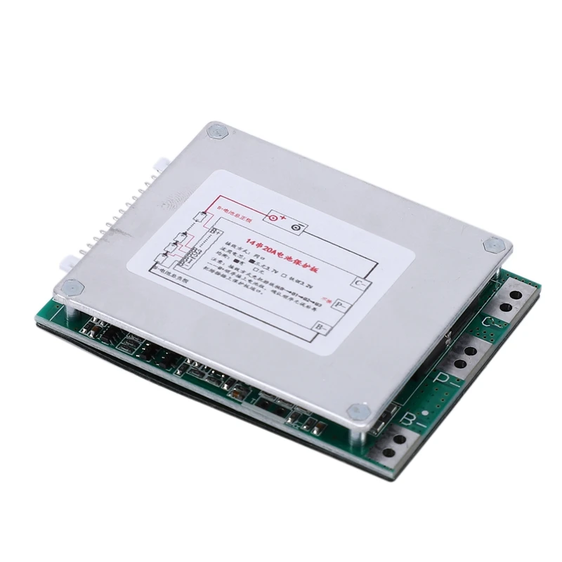 Защитная плата BMS PCB для литий ионного полимерного аккумулятора 14S 52 в 20 А с